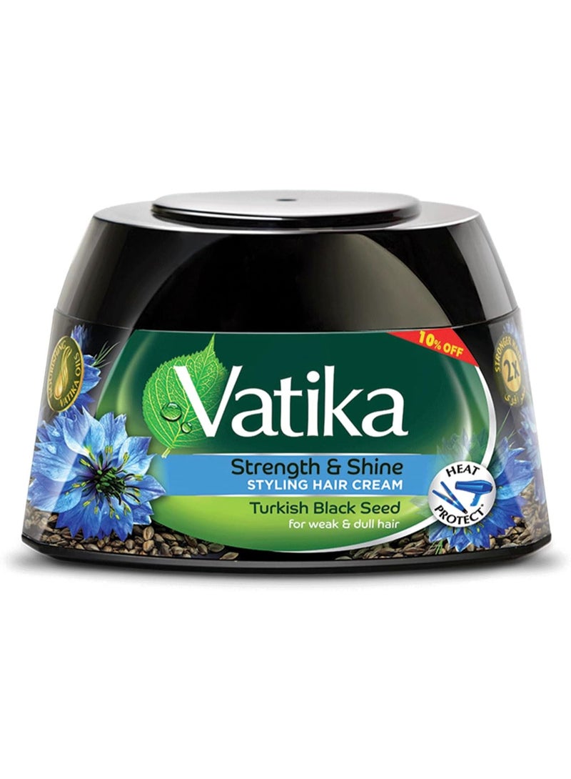 Vatika Naturals Black Seed Styling Cream 125ml: Strength, shine, and heat protection for weak and dull hair